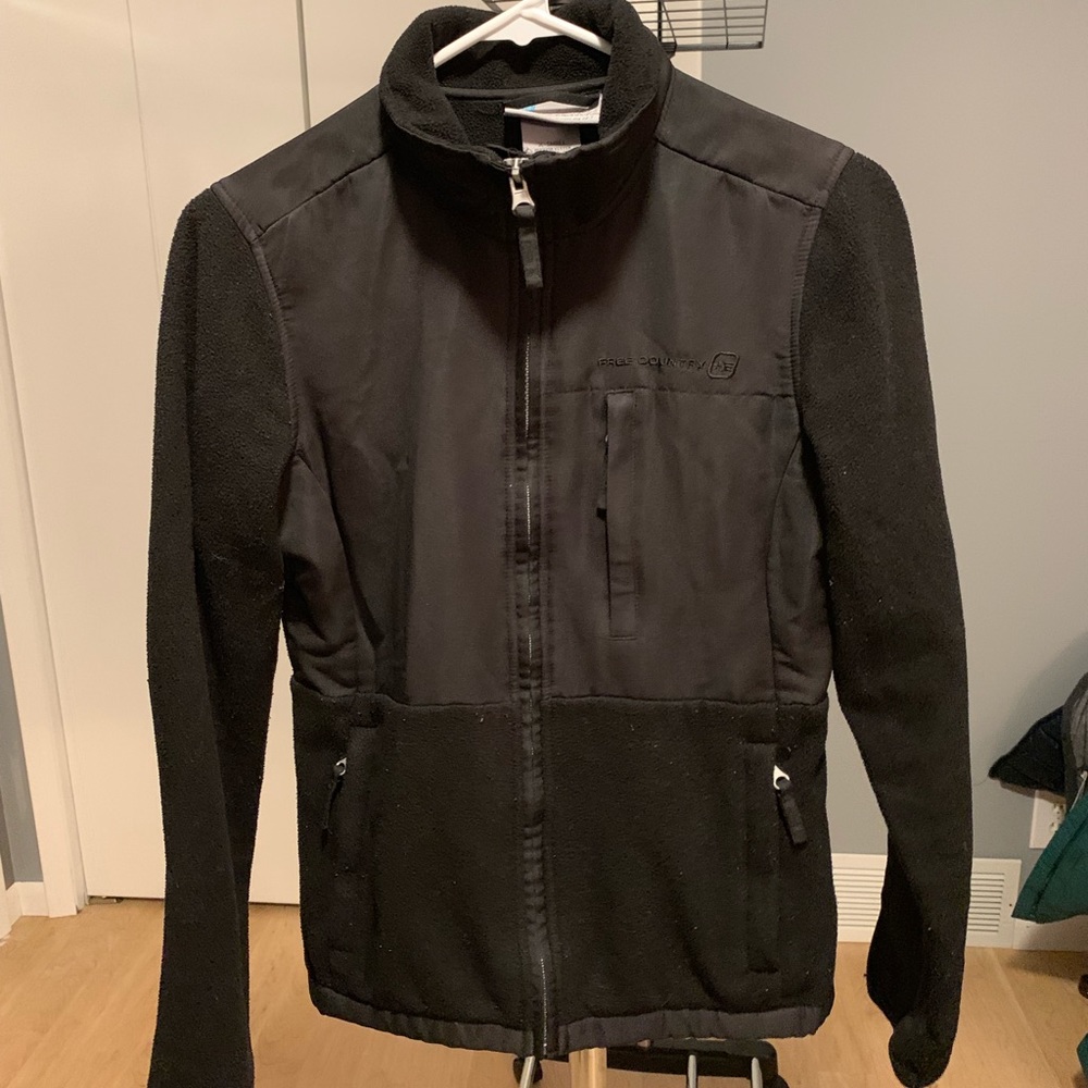 Free Country Black Zip-up Sweater